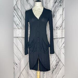 M. RENA Black High/Low Tunic Top Small